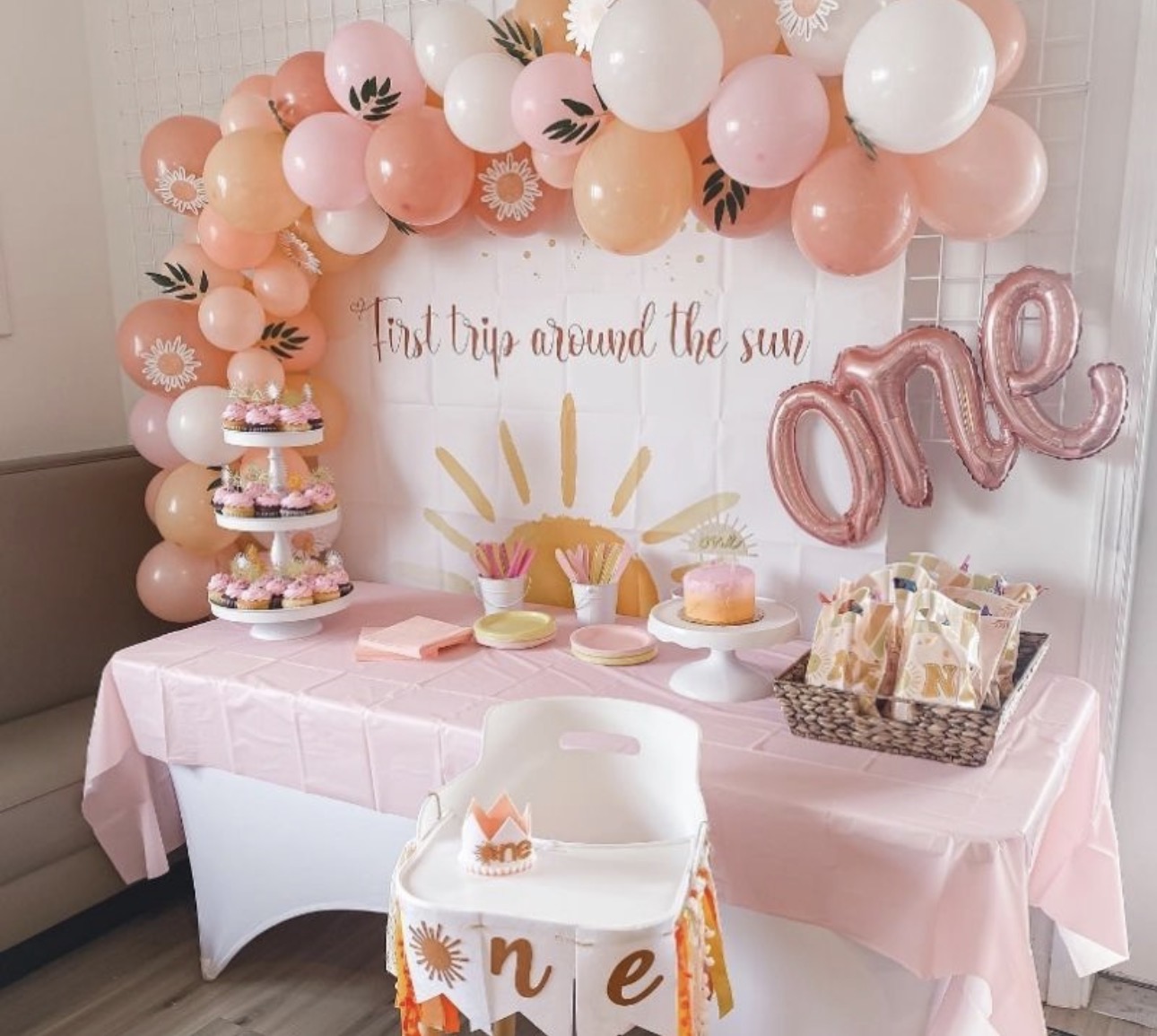 First trip around the sun dessert table